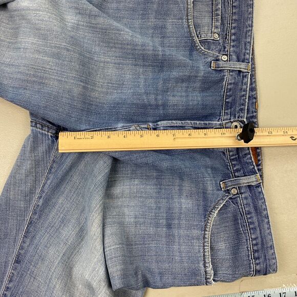 Adriano Goldshmied The Symbol Jeans Mens 40x28 Blue Button Fly Straight Relaxed - Picture 3 of 14